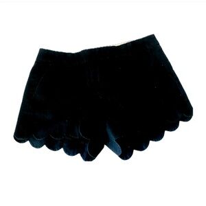 J Crew scalloped edge black shorts size 8